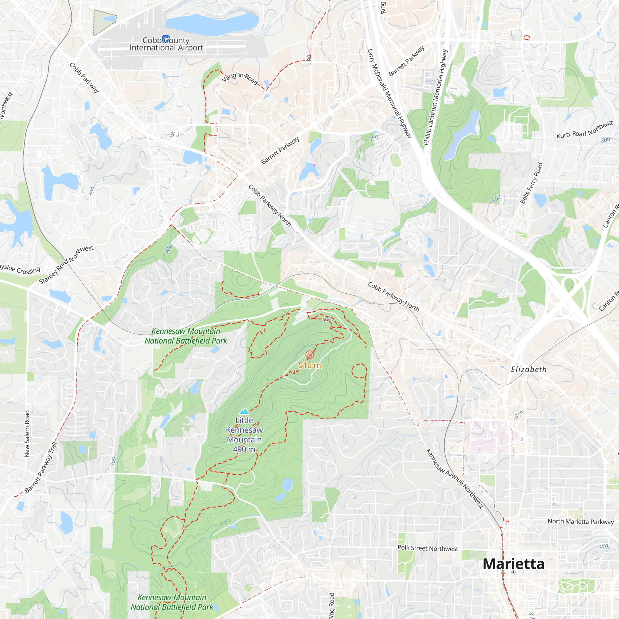 Kennesaw Mountain National Battlefield Park Visitor Center map