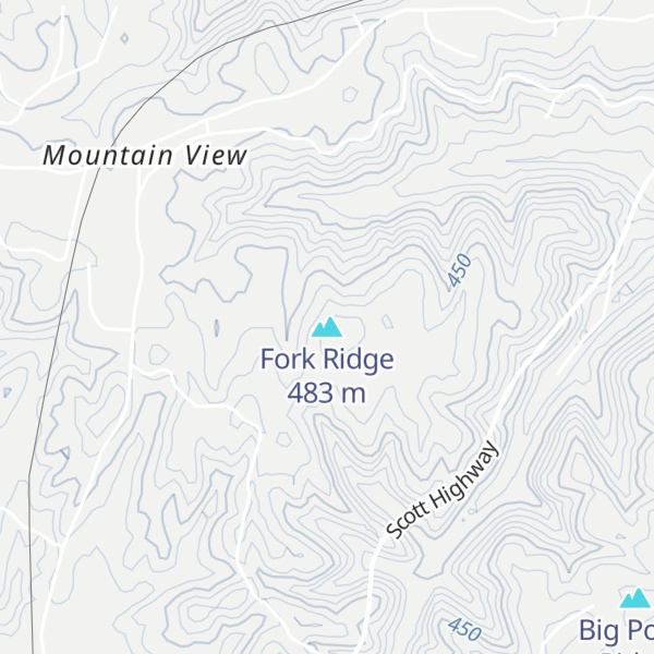 Map of Fork Ridge