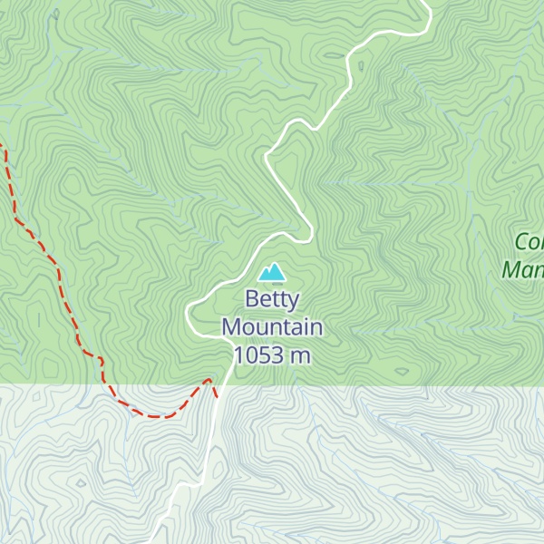 Map of Betty Mountain