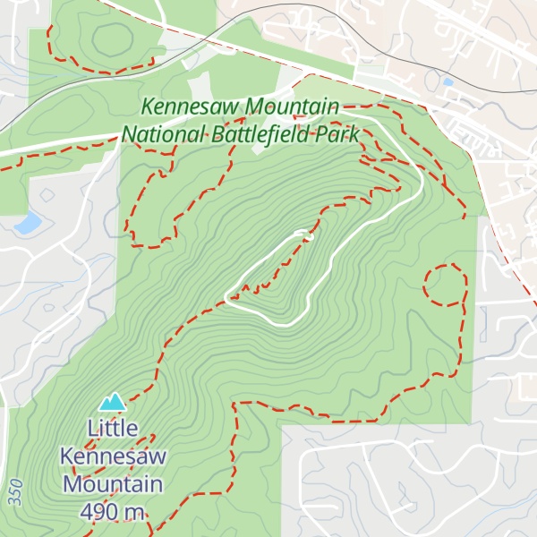 Map of Kennesaw Mountain