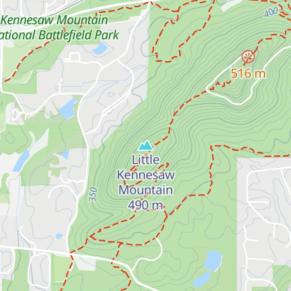 Map of Little Kennesaw Mountain