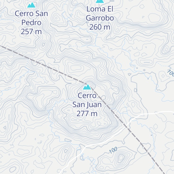 Map of Cerro San Juan