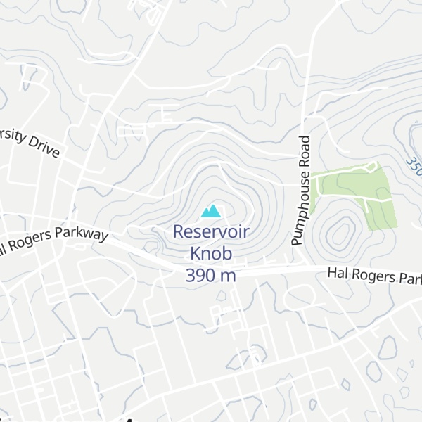 Map of Reservoir Knob