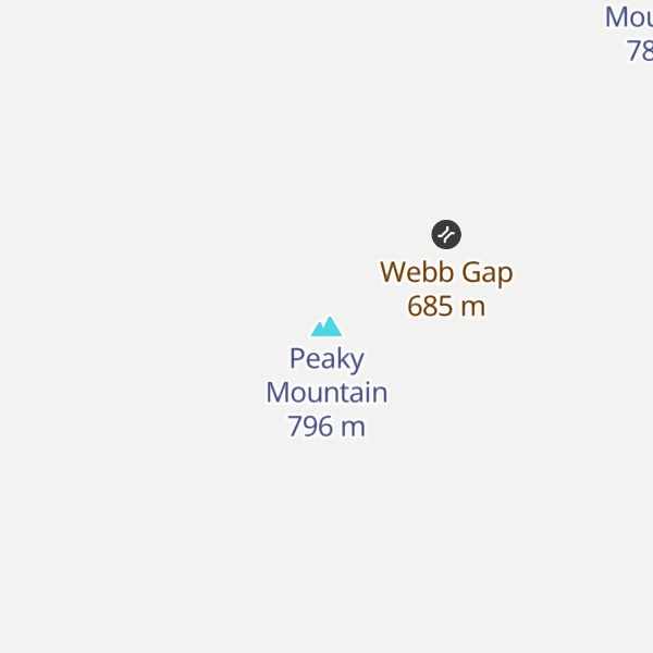Map of Peaky Mountain