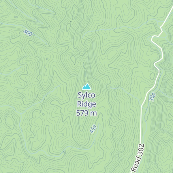 Map of Sylco Ridge