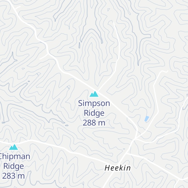 Map of Simpson Ridge