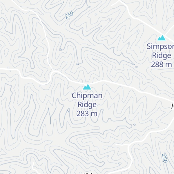 Map of Chipman Ridge