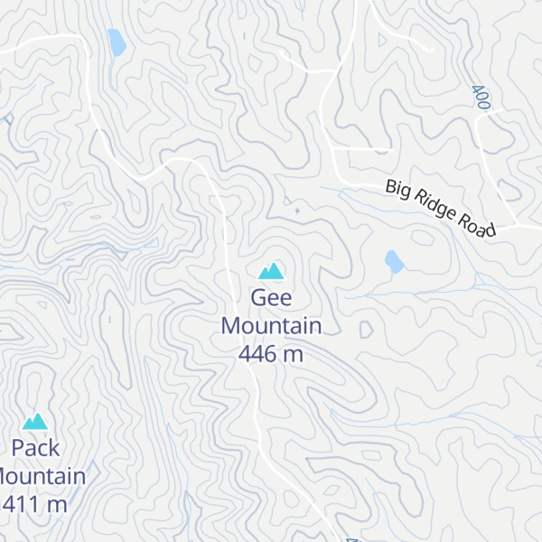 Map of Gee Mountain