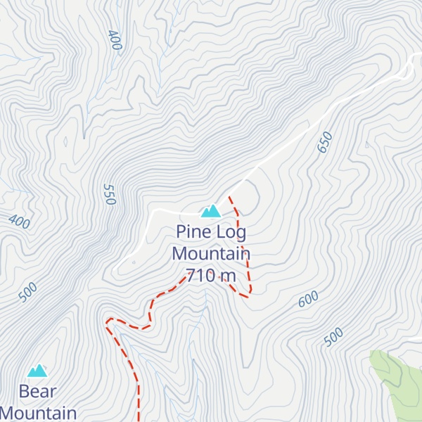Map of Pine Log Mountain