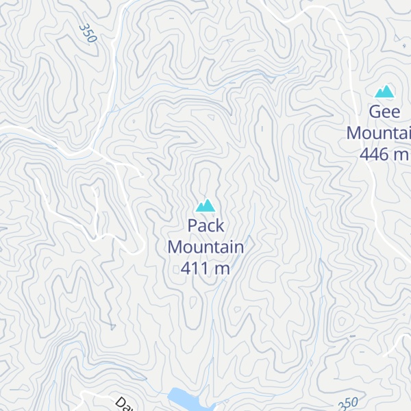 Map of Pack Mountain
