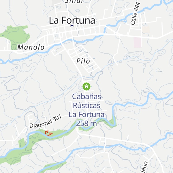 Map of Cabañas Rústicas La Fortuna