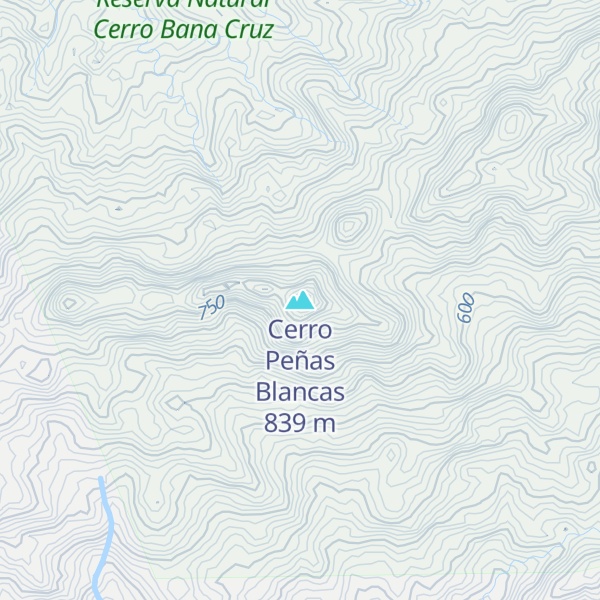 Map of Cerro Peñas Blancas