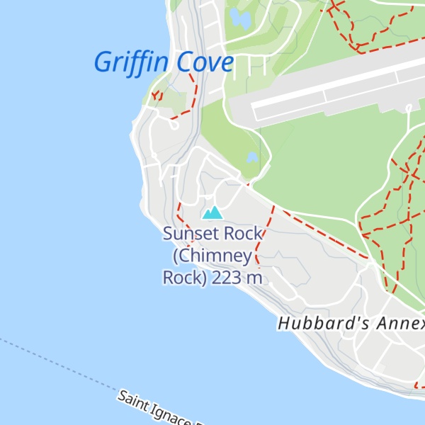 Map of Sunset Rock (Chimney Rock)