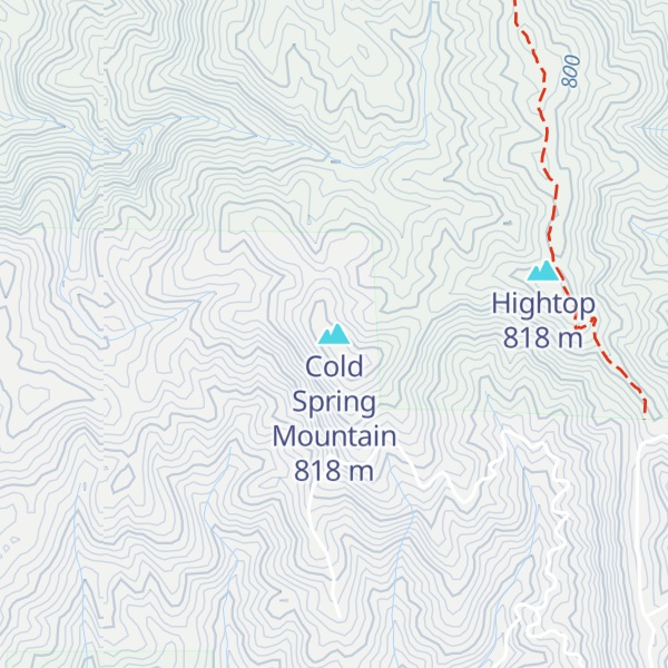 Map of Cold Spring Mountain