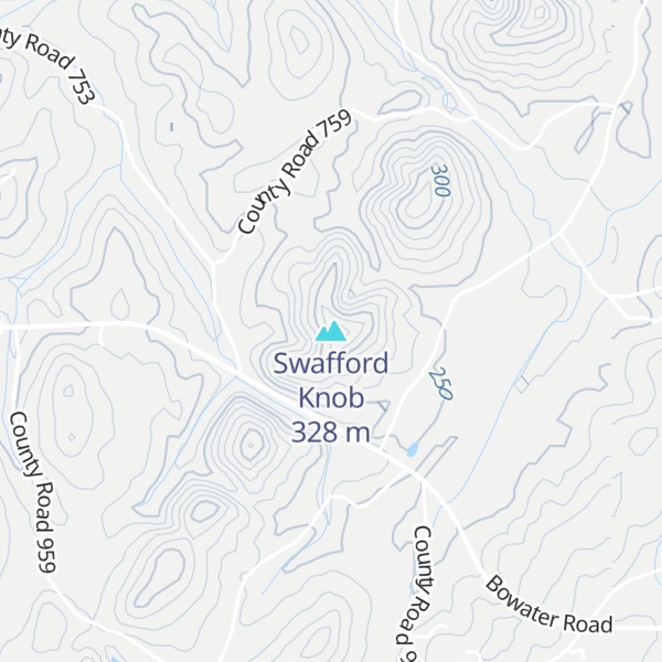 Map of Swafford Knob