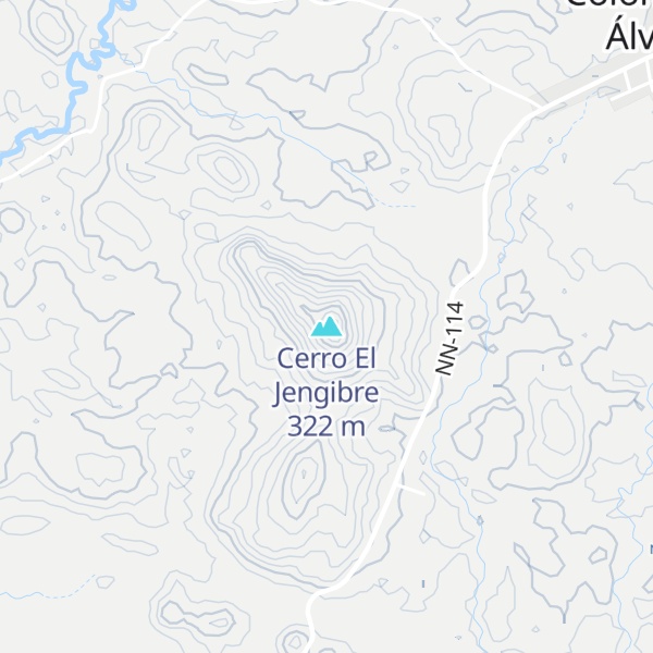 Map of Cerro El Jengibre