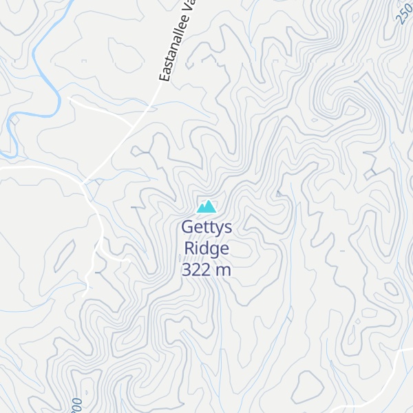 Map of Gettys Ridge