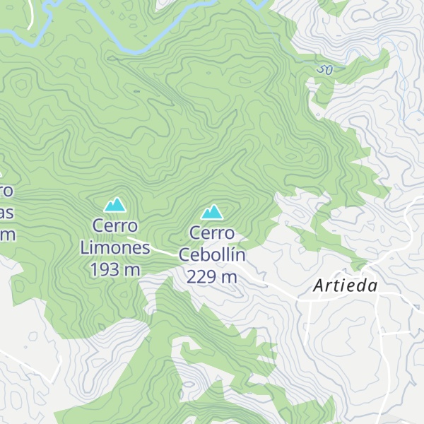 Map of Cerro Cebollín