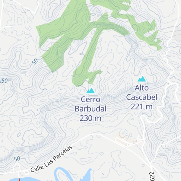 Map of Cerro Barbudal