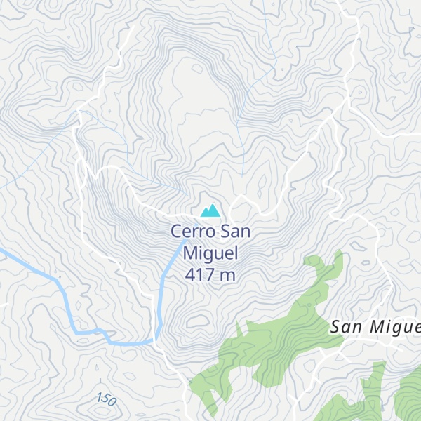 Map of Cerro San Miguel
