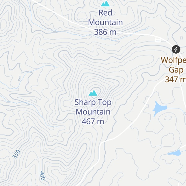 Map of Sharp Top Mountain