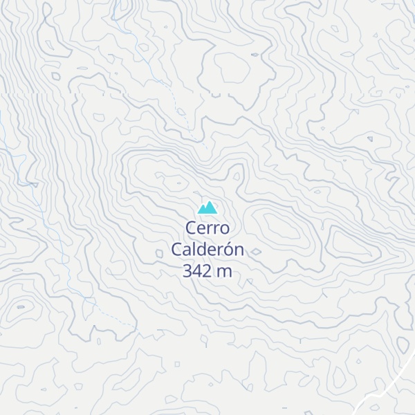 Map of Cerro Calderón