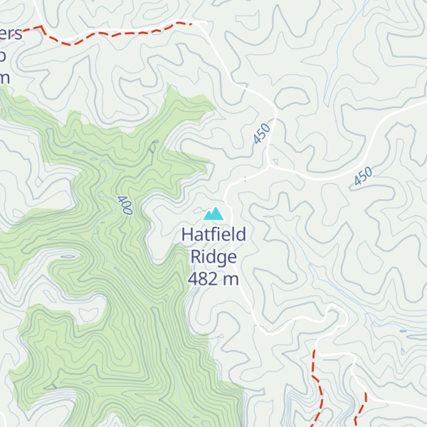 Map of Hatfield Ridge