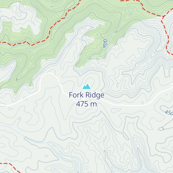 Map of Fork Ridge