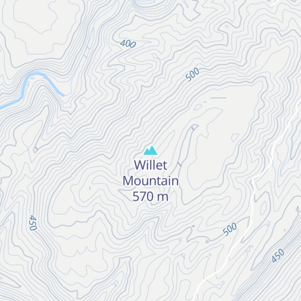 Map of Willet Mountain
