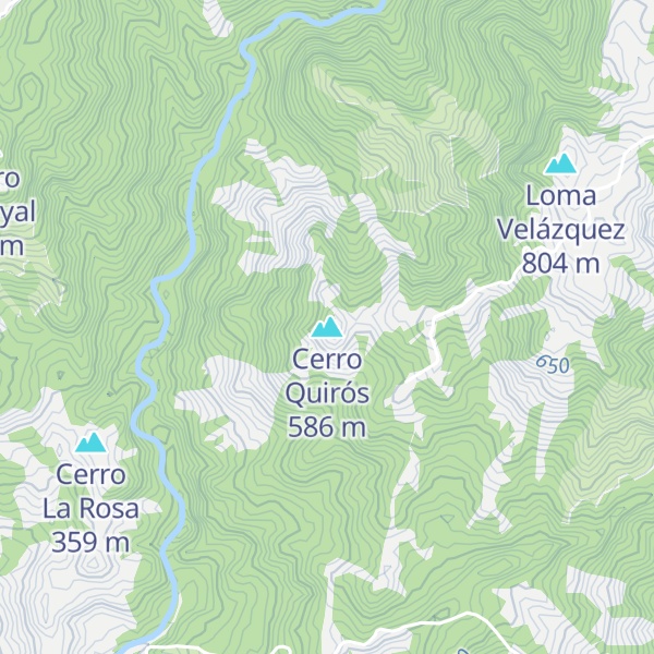 Map of Cerro Quirós