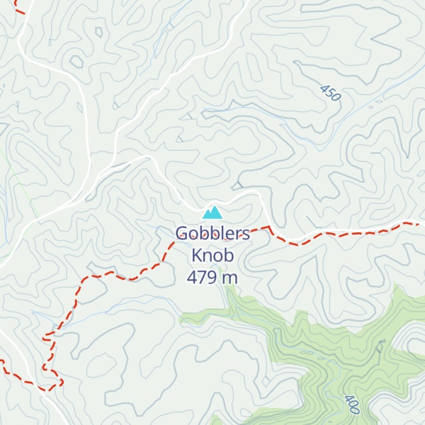 Map of Gobblers Knob