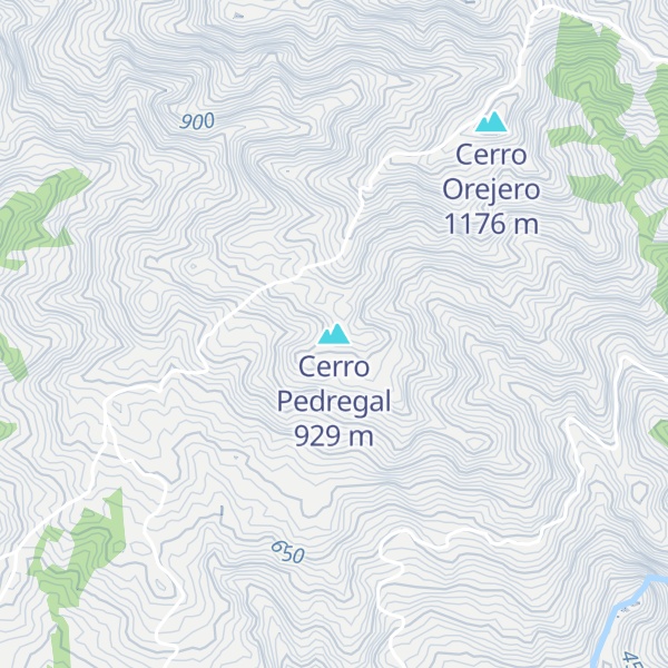 Map of Cerro Pedregal