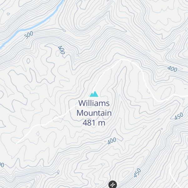 Map of Williams Mountain