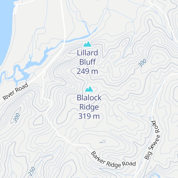 Map of Blalock Ridge