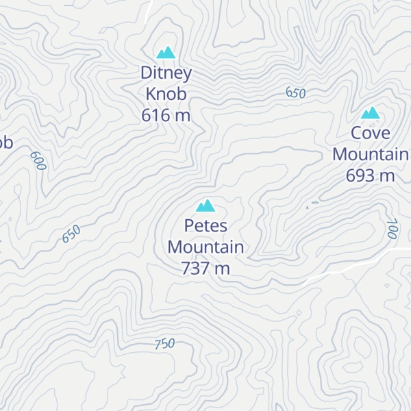 Map of Petes Mountain