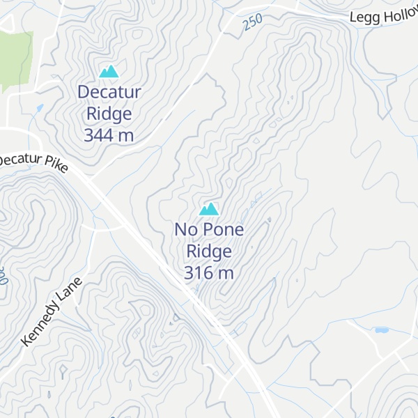 Map of No Pone Ridge