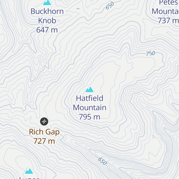 Map of Hatfield Mountain