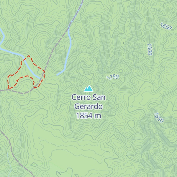 Map of Cerro San Gerardo