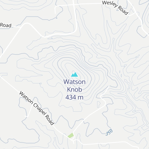 Map of Watson Knob