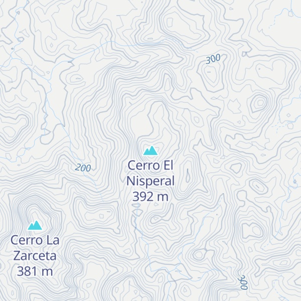 Map of Cerro El Nisperal
