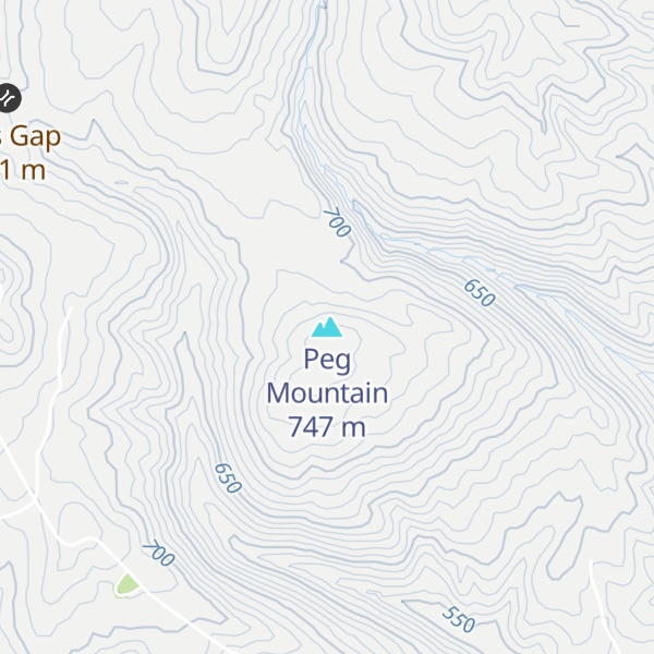 Map of Peg Mountain