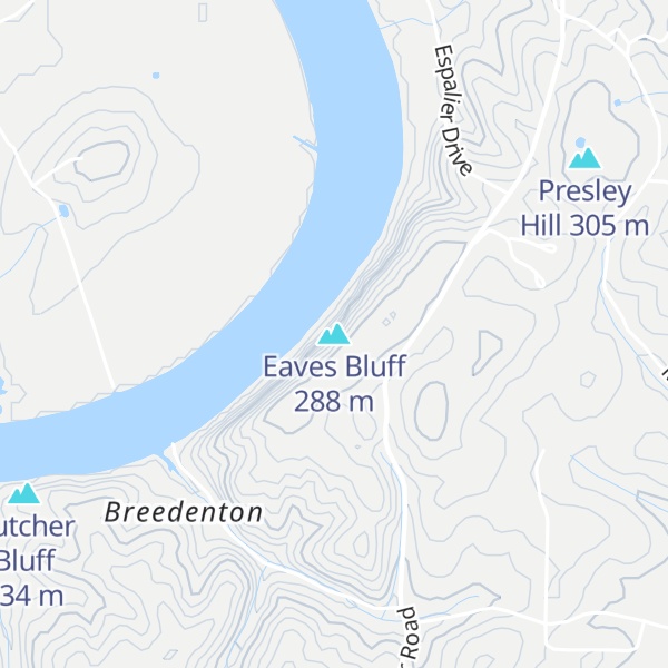 Map of Eaves Bluff