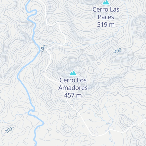 Map of Cerro Los Amadores