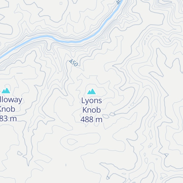Map of Lyons Knob