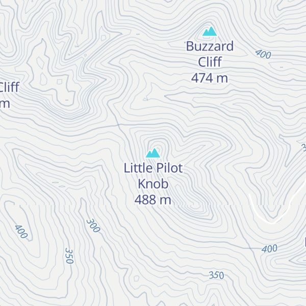 Map of Little Pilot Knob