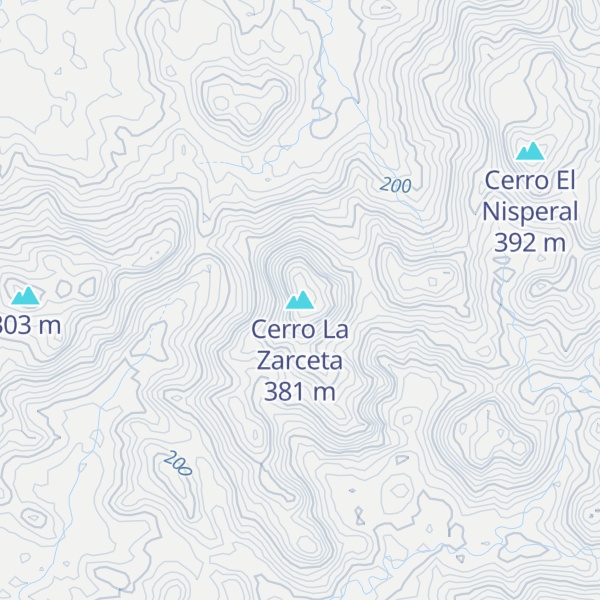 Map of Cerro La Zarceta