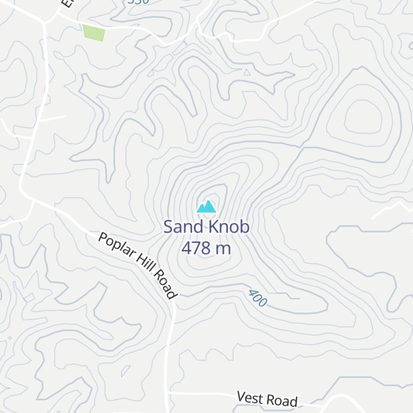 Map of Sand Knob