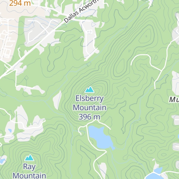 Map of Elsberry Mountain
