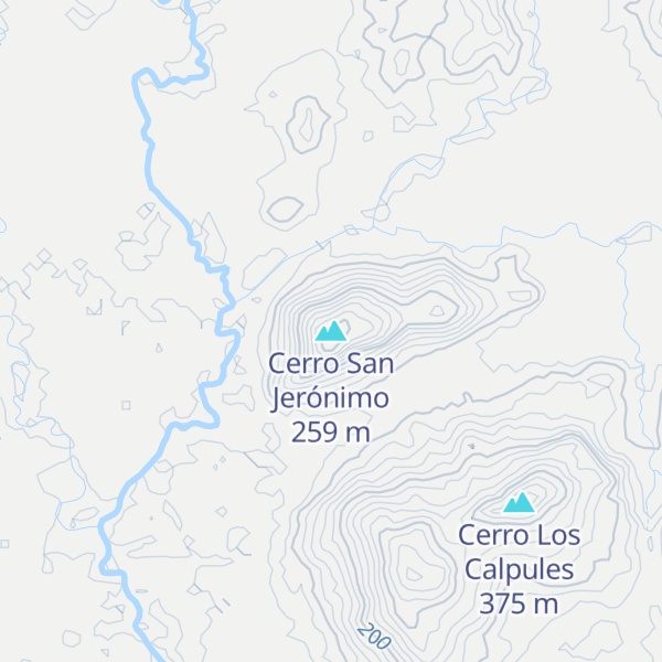 Map of Cerro San Jerónimo