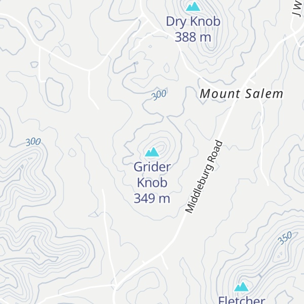 Map of Grider Knob